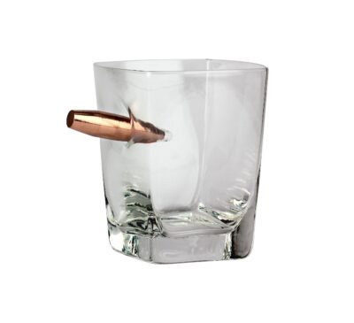 Last Man Standing – Whiskey Glass with Bullet