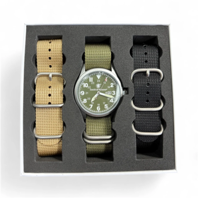Smith & Wesson 42MM Military Watch- 3 NATO Military Straps