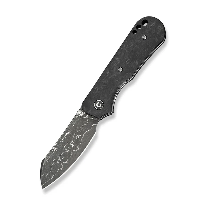 CIVIVI Crabby Thumb Stud Knife Shredded Carbon Fiber Handle CIVIVI Crabby Thumb Stud Knife Shredded Carbon Fiber Handle