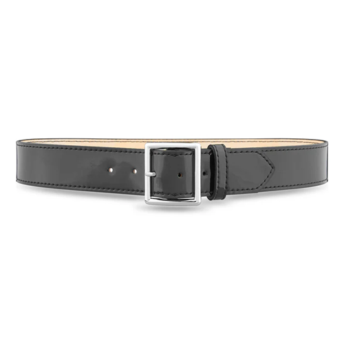 1-3/4 Hi-Gloss Leather Garrison Belt with Gold Buckle 1-3/4 Hi-Gloss Leather Garrison Belt with Gold Buckle