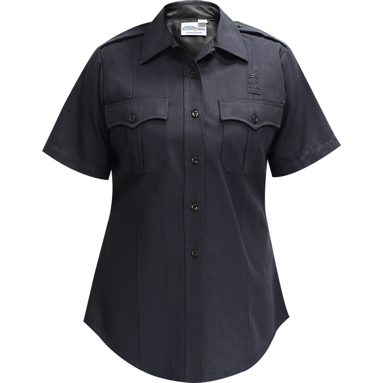 Justice Women’s Short Sleeve Shirt with Traditional Collar – LAPD Navy Justice Women’s Short Sleeve Shirt with Traditional Collar – LAPD Navy