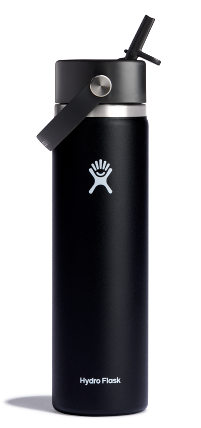 Wide Mouth Insulated Water Bottle with Flex Straw Cap