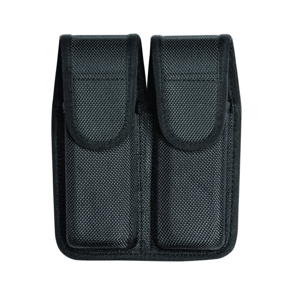 Hero’s Pride Ballistic Closed Double Magazine Case (Model 1032) – Medium Size, Black Ballistic Nylon Material with Snap-Flap Twin Magazine Compartments. Hero’s Pride Ballistic Closed Double Magazine Case (Model 1032) – Medium Size, Black Ballistic Nylon Material with Snap-Flap Twin Magazine Compartments.