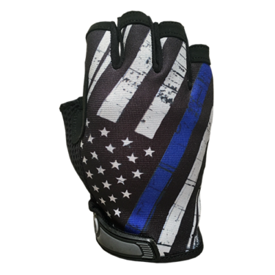 Blue Line Flag – Unlined – Half Finger Gloves