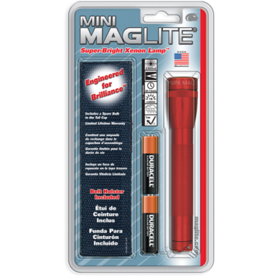 M2A Mini Magazine 2 AA-Cell Incandescent Flashlight with Holster