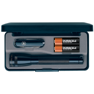Mini Magazine AA with Swiss Knife, Black