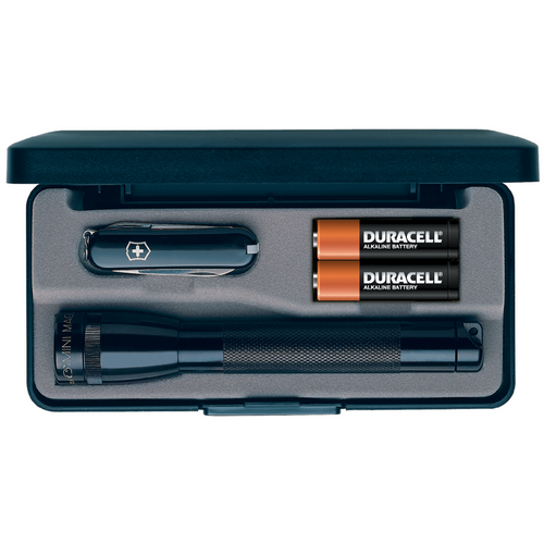 Mini Magazine AA with Swiss Knife, Black
