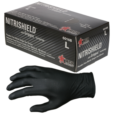 Black 6 MIL Texture Nitrile PF Disp