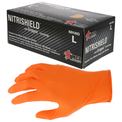 Orange 6 MIL Texture Nitrile PF Disp