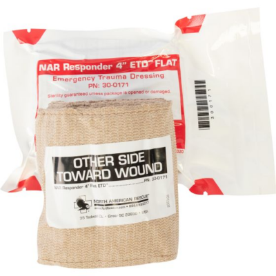 Responder Emergency Trauma Dressing – 4” Flat