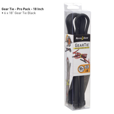 Gear Tie ProPack 18 – 6 Pack – Black