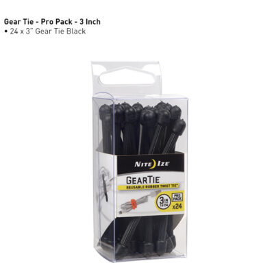 Gear Tie ProPack 3 – 24 Pack – Black