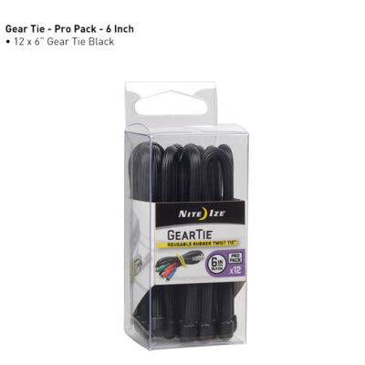 Gear Tie ProPack 6 – 12 Pack – Black