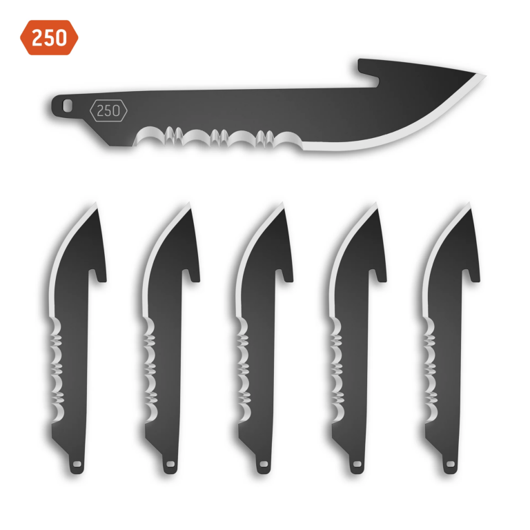 2.5 UTILITY W/ SERRATIONS BLADE PACK (6 Blades) 2.5 UTILITY W/ SERRATIONS BLADE PACK (6 Blades)