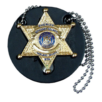 Round Universal Badge Holder with Chain
