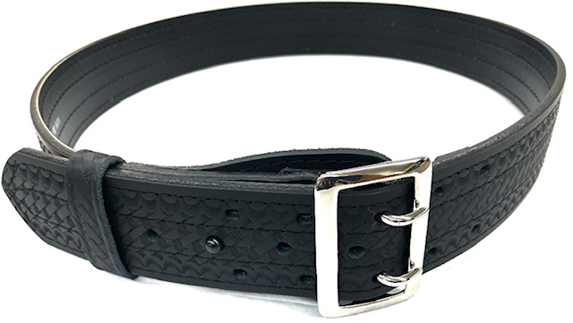 2.25” 4 Row Stitching Sam Browne Leather Belt with Chrome Buckle 2.25” 4 Row Stitching Sam Browne Leather Belt with Chrome Buckle