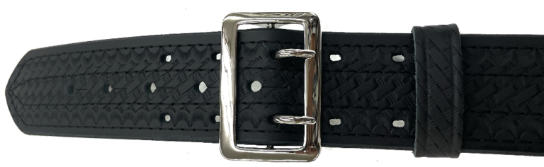 2.25” 4 Row Stitching Sam Browne Leather Belt with Chrome Buckle 2.25” 4 Row Stitching Sam Browne Leather Belt with Chrome Buckle