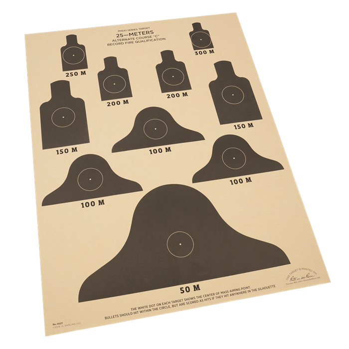 25 Meter ALT-C Qualification Targets (17” X 22”) 25 Meter ALT-C Qualification Targets (17” X 22”)