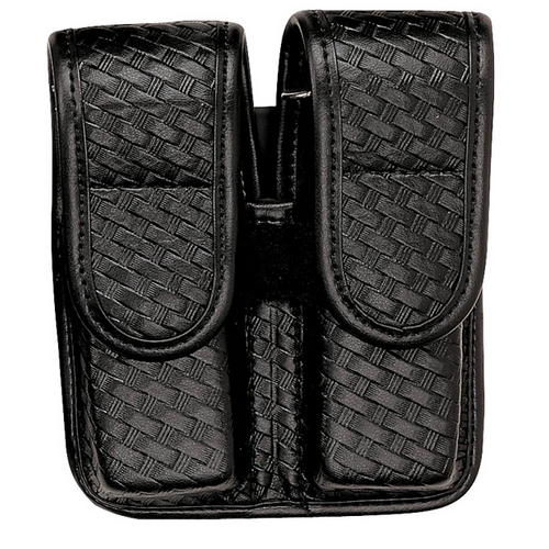 Bianchi 7902 Double Magazine Pouch – Basketweave, Hidden Snap