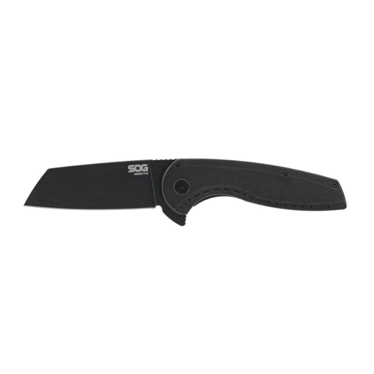 SOG AEGIS FLK 2.0 3.5” WHARNCLIFFE BLADE BLISTER PACK BLACK PVD