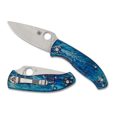 SPYDERCO TENACIOUS TI DISRY BLU/SLV