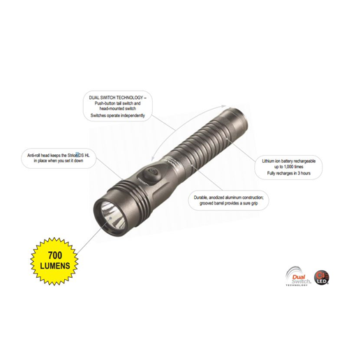 Streamlight 74610 Strion DS HL 700-Lumen Rechargeable Flashlight without Charger, Black Streamlight 74610 Strion DS HL 700-Lumen Rechargeable Flashlight without Charger, Black