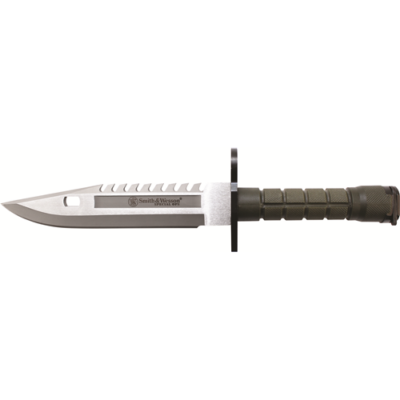 Smith & Wesson 8 in Special Ops M-9 Bayonet Special Force Knife/Green Polymer Scabbard