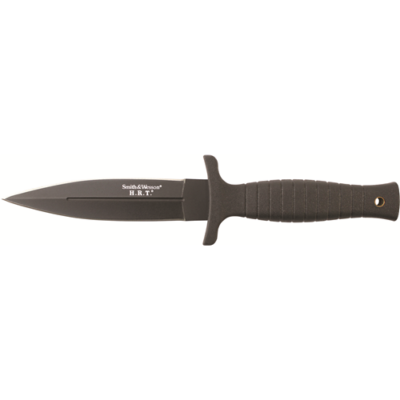 S&W 9 in black dual edge boot knife