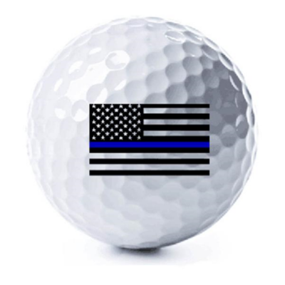 3 Pack – Thin Blue Line American Flag Golf Balls