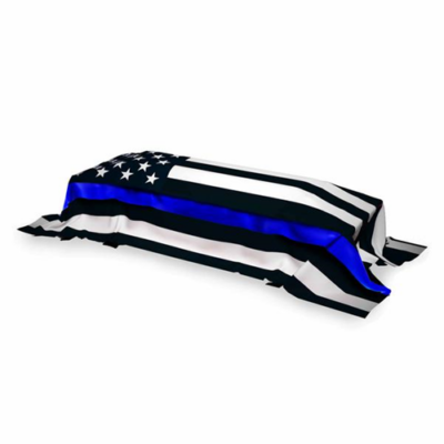 Durasleek Thin Blue Line American Flag, Sewn & Embroidered