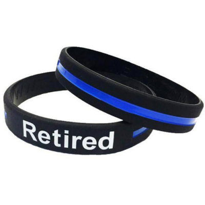 Retired – Thin Blue Line Silicone Bracelet