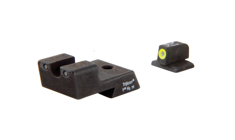 Trijicon 1911 Hd? Tritium Night Sight Sets 1911 Novak Cut HD Night Sight Set Yellow Front Outline Trijicon 1911 Hd? Tritium Night Sight Sets 1911 Novak Cut HD Night Sight Set Yellow Front Outline