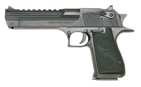 Magnum Research DE44CA Desert Eagle Mark XIX *CA Compliant 44 Rem Mag 8+1, 6″ Black Carbon Steel w/Picatinny Rail Barrel, Black Serrated Carbon Steel Slide, Matte Black Oxide Carbon Steel Frame w/Beavertail, Black Rubber Grip, Ambidextrous Safety, Right Magnum Research DE44CA Desert Eagle Mark XIX *CA Compliant 44 Rem Mag 8+1, 6″ Black Carbon Steel w/Picatinny Rail Barrel, Black Serrated Carbon Steel Slide, Matte Black Oxide Carbon Steel Frame w/Beavertail, Black Rubber Grip, Ambidextrous Safety, Right