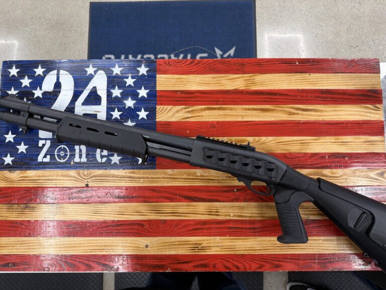 Remington, 870, Pump-Action, Black, 12 Guage, 18.5″ Barrel, Magpul Furniture, GG&G Shell Holder