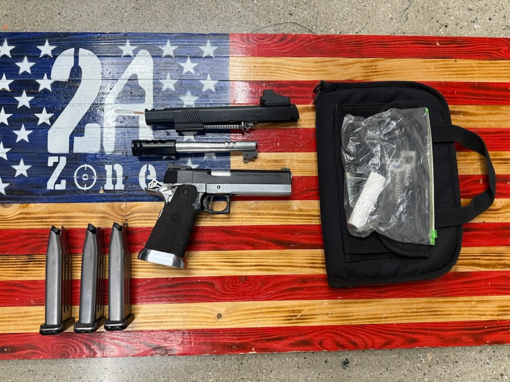 STRAYER VOIGT INFINITY, 40 S&W, 5" BARREL, GRAY, SEMI AUTO, 38 SUPER-img-1