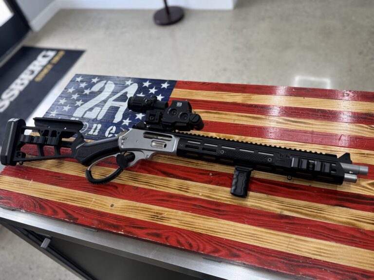 Marlin 1895, 45-70, 16″ Barrel, Gray, Lever Action, Eotech EXPS3 and G33, Gray Soft Bag, No Lock
