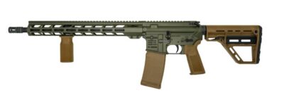 POF USA California Olive Drab Cerakote P-15 BASE 5.56 NATO
Rifle, 16.5″ Barrel, MICRO B, JUGGERNAUT KIT, 15″ M-LOK
Rail, FDE AMEND2 Stock & Grip, Low Profile Gas Block, FDE
10 Round AMEND2 Magazine, AMEND2 Vertical Grip,
ZERO TECH Thrive Red Dot