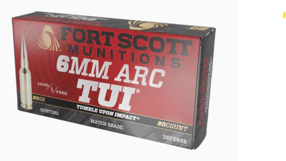 Fort Scott Munitions 6ARC-090-SCV2 Tumble Upon Impact (TUI) 6ARC 90gr Solid Copper Spun 20 per Box/10 Case Fort Scott Munitions 6ARC-090-SCV2 Tumble Upon Impact (TUI) 6ARC 90gr Solid Copper Spun 20 per Box/10 Case
